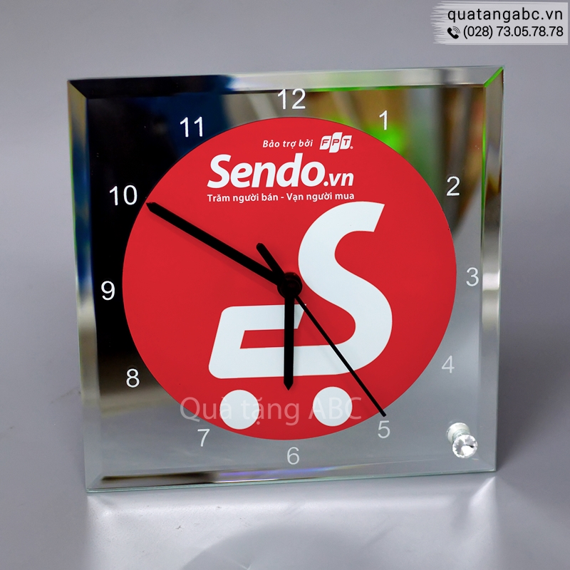Đồng hồ quảng cáo của công ty SENDO đặt in tại INLOGO