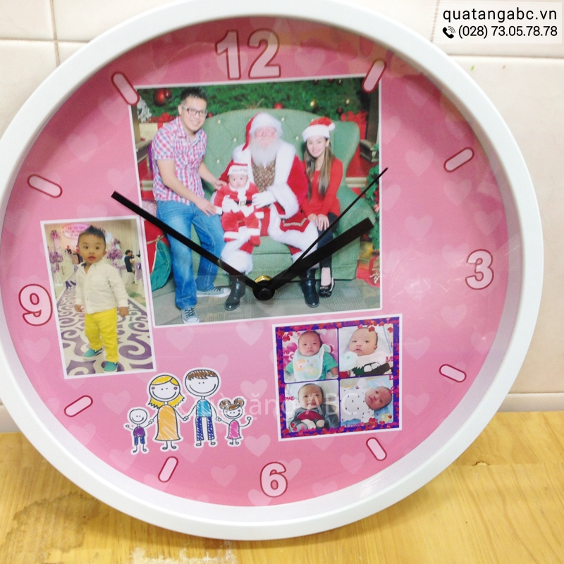 Đồng hồ quảng cáo MỪNG GIÁNG SINH đặt in tại INLOGO