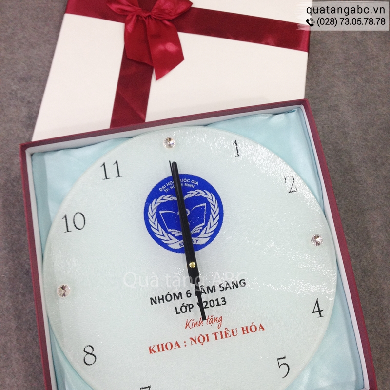 Đồng hồ quảng cáo của KHOA NỘI TIÊU HÓA đặt in tại INLOGO